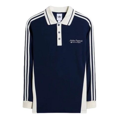 adidas Long Sleeved Polo Shirt Night Indigo KW5687