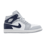 Jordan 1 Mid Wolf Grey Midnight Navy