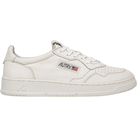 Autry Medalist Low White Super Soft Napa Leather AULW SG10