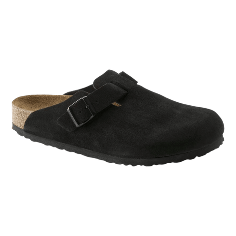 Birkenstock Boston Black — schuin