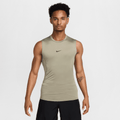 Nike Pro Men's Dri-FIT Tight Sleeveless Fitness Top Light Army/Black FB7914-320