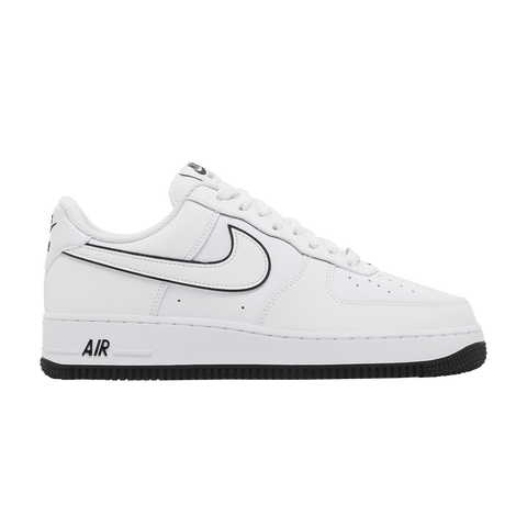 Nike Air Force 1 '07 Low White Black Outline Swoosh DV0788-103