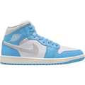 Nike Air Jordan 1 Mid Dark Powder Blue White Sail Neutral Grey (Women's) BQ6472-400