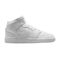 Nike Air Jordan 1 Mid Triple White (2023) (GS) 554725-136