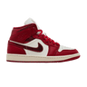 Air Jordan Jordan 1 Mid SE Red Cracked Leather (Women's)