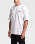 SNEAQS Harlem Tee White Red - on body