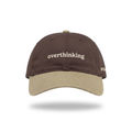 SNEAQS overthinking cap bruin beige, voorkant