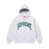 Supreme Cracked Raglan Zip Up Hooded Sweatshirt 'Ash Grey'