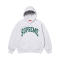 Supreme Cracked Raglan Zip Up Hooded Sweatshirt 'Ash Grey' SS26SW81-ASH-GREY