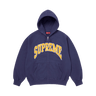 Supreme Cracked Raglan Zip Up Hooded Sweatshirt 'Washed Navy'