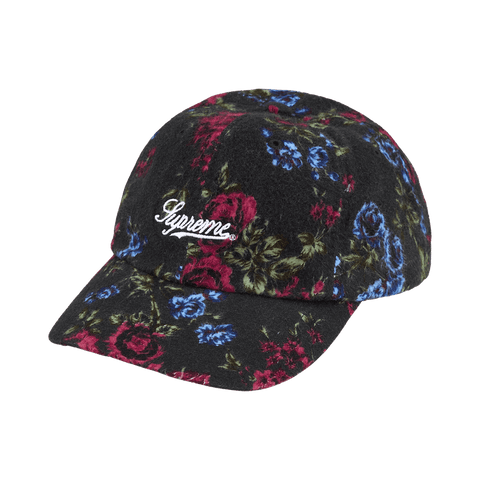 Supreme Floral Flannel 6-Panel 'Black' SS26H112-BLACK