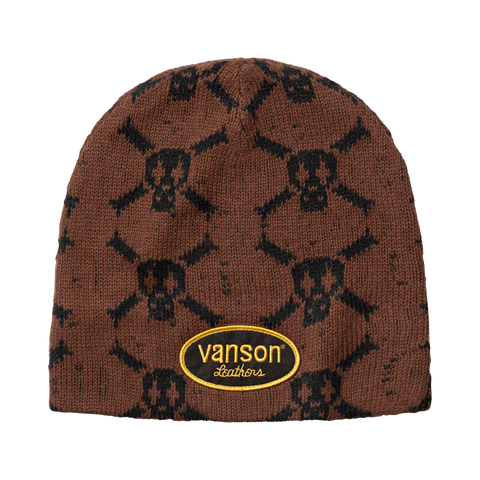 Supreme x Vanson Leathers Skull Beanie 'Brown' FW26BN15-BROWN