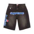Supreme x Mitchell & Ness Washington Bullets Baggy Denim Short 'Washed Black' SS26SH40-WASHED-BLACK