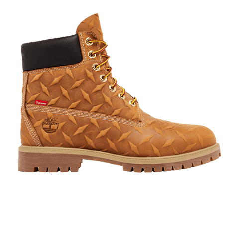 Timberland Supreme x Timberland 6 Inch Premium Waterproof Boot Embossed Diamond Plate Wheat TB0A6DD4-231