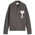 Ami Paris Large Heart Knitted Polo UPL325.KN0032.061