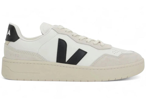 Veja-V 90 Leather White Black-Sneakers-VD2021061-SNEAQS-2