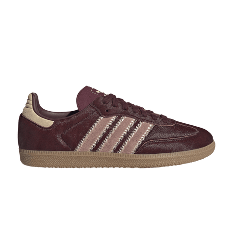 adidas Samba OG Maroon Sand Strata Pony (Women's) JP5330