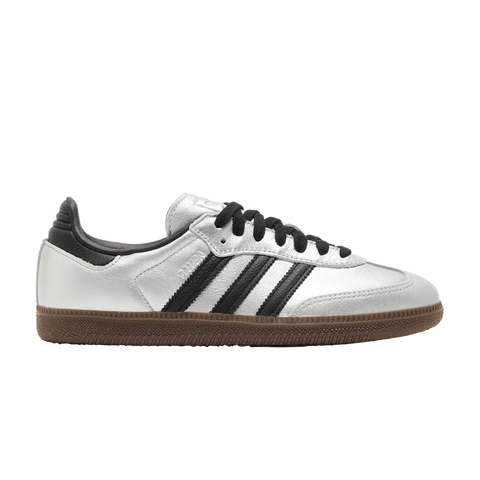 adidas Samba OG Silver Metallic Black Gum (Women's) JI4218