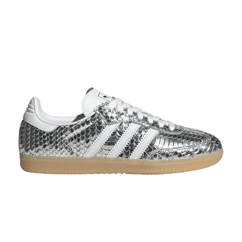 adidas Samba Patent Snakeskin Silver Metallic (Women's) IH9016