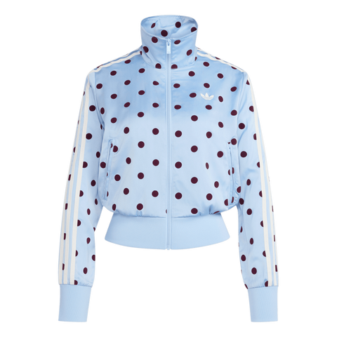 adidas Satin Polka Dots TT Track Top Clear Sky KV1167