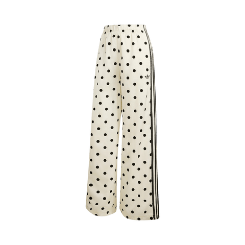 adidas Satin Polka Dots Wide Leg Pants Off White KV1168