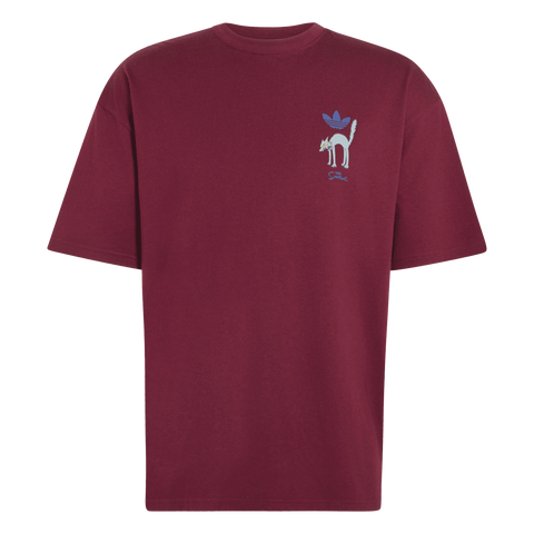 adidas Snowball Graphic Oversized T-shirt Maroon LG5065