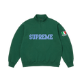 Supreme Shop Flag Half Zip Pullover 'Dark Green Milan' SS26SW65-DARK-GREEN-MILAN