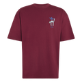 adidas Snowball Graphic Oversized T-shirt Maroon LG5065