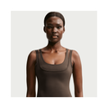 Nike SKIMS Matte Women's Double-Strap Scoop Tank Top NSKM Dark Sepia/NSKM Dark Sepia IR5027-233