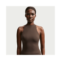 Nike SKIMS Matte Women's Mock-Neck Racerback Tank Top NSKM Dark Sepia/NSKM Dark Sepia IR5031-233