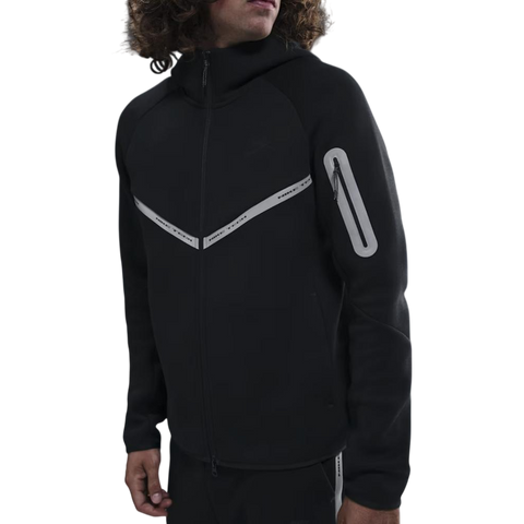 Nike Tech Fleece Full-Zip Windrunner Black White Reflective IM6537-010